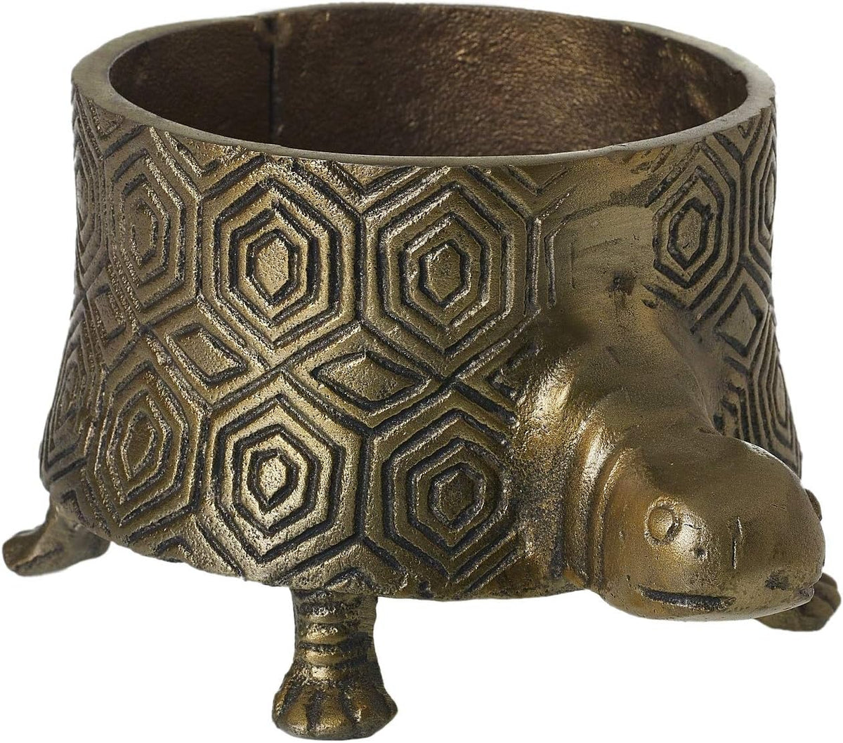 Brass Turtle Planter with Liner