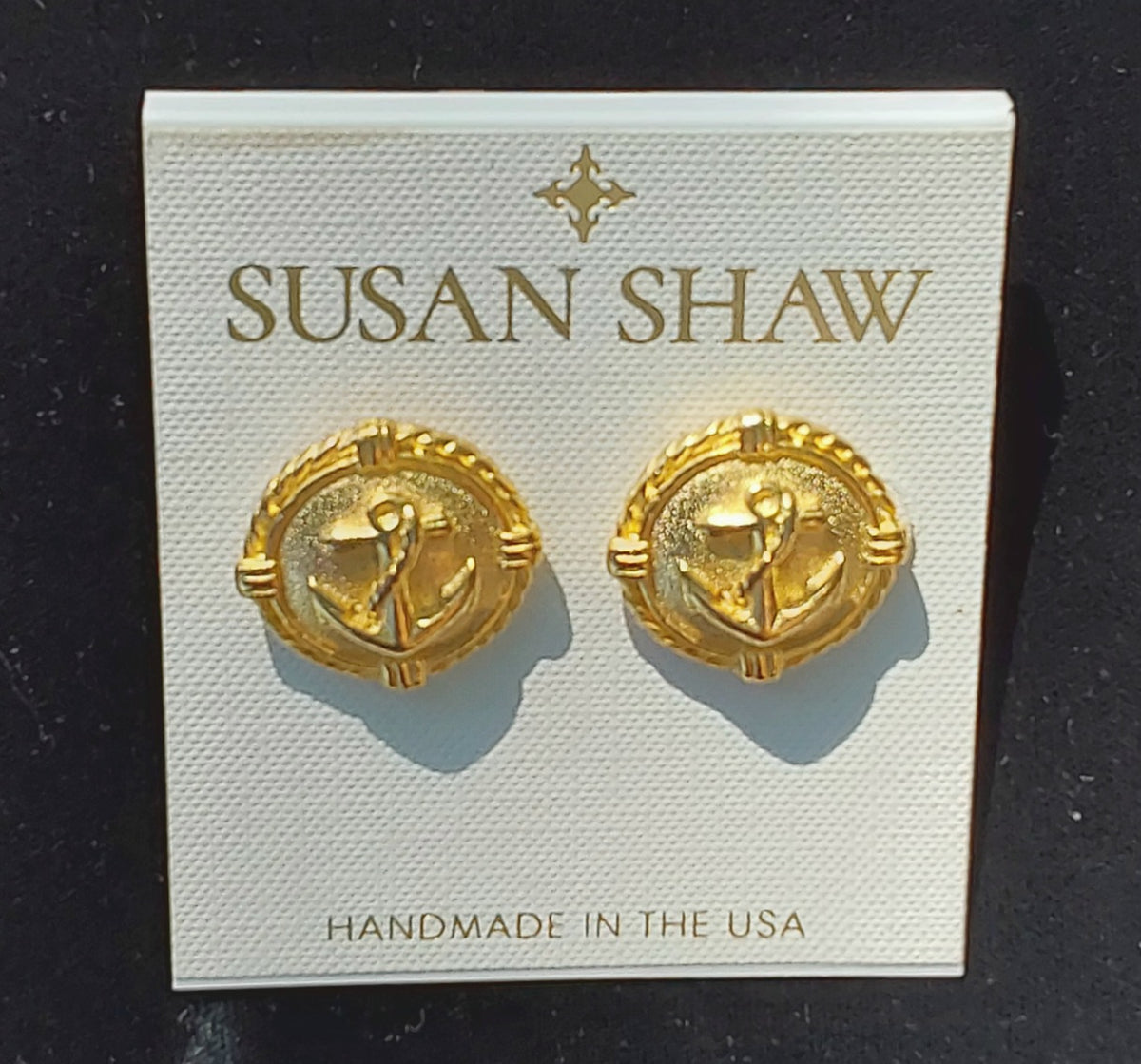 Susan Shaw Anchor Post Earrings