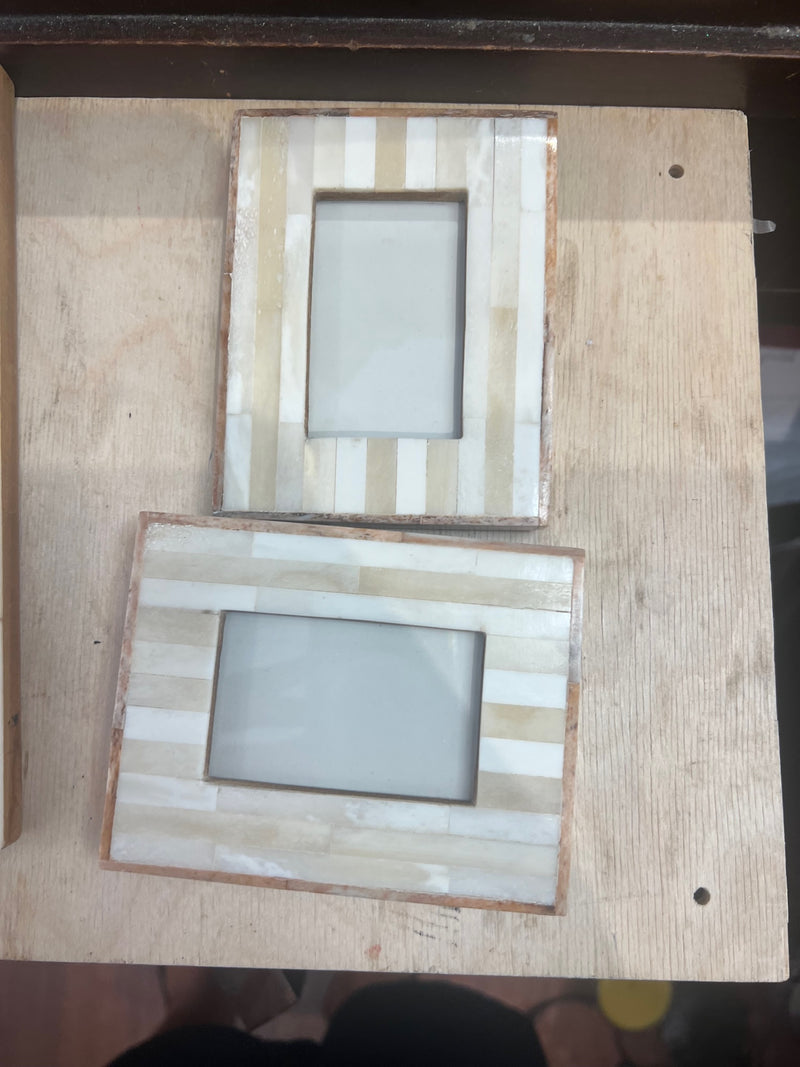 Vintage Bone Picture Frame