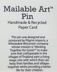 Handcrafted Pins on Mailable Cards