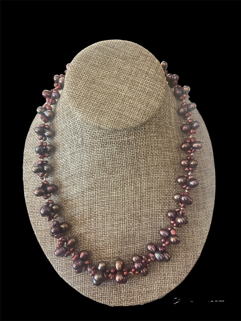 JPW Maroon Freshwater Pearl Necklace