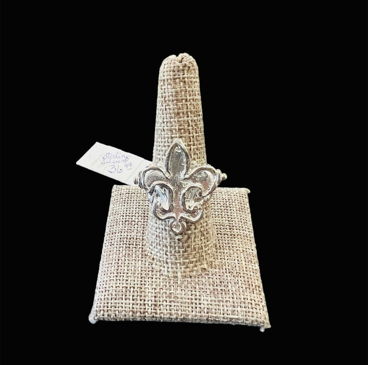 Susan Shaw Sterling Silver Fleur De Lis Ring