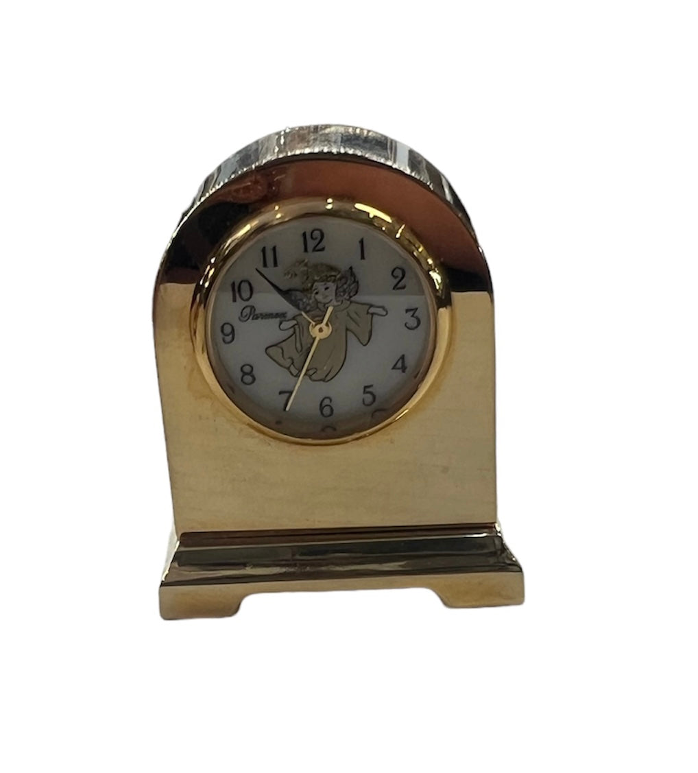 Vintage Miniature Gold Clock