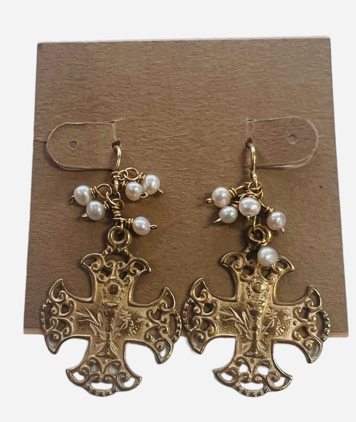 Andrea Barnett Cross Earrings