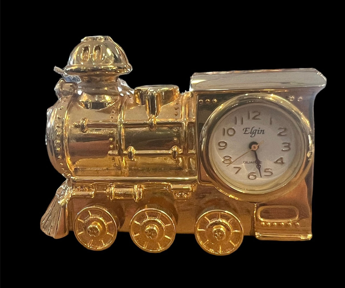 Vintage Mini Elgin Train Clock