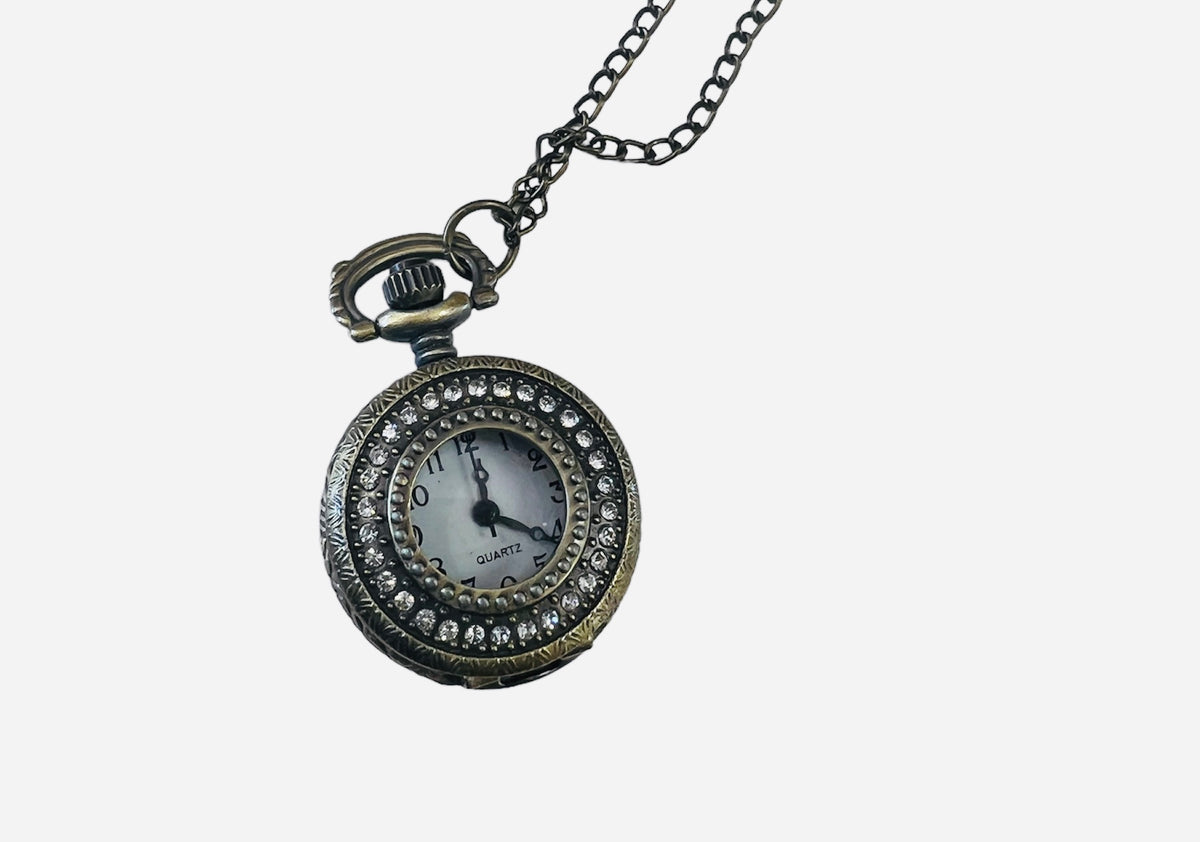 Vintage Long Chain Watch Necklace