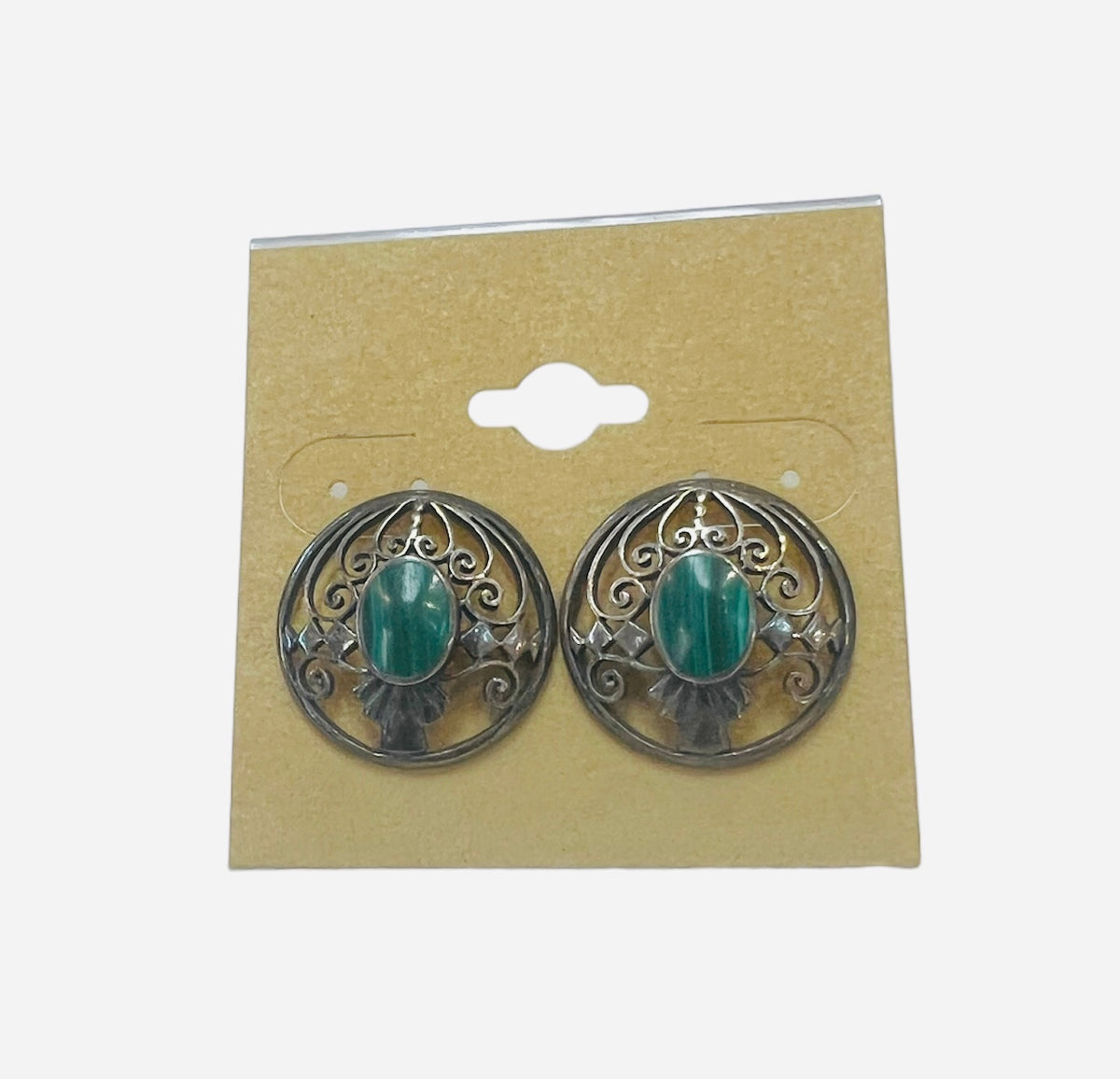 Vintage Sterling/Turquoise Malfichito Earrings