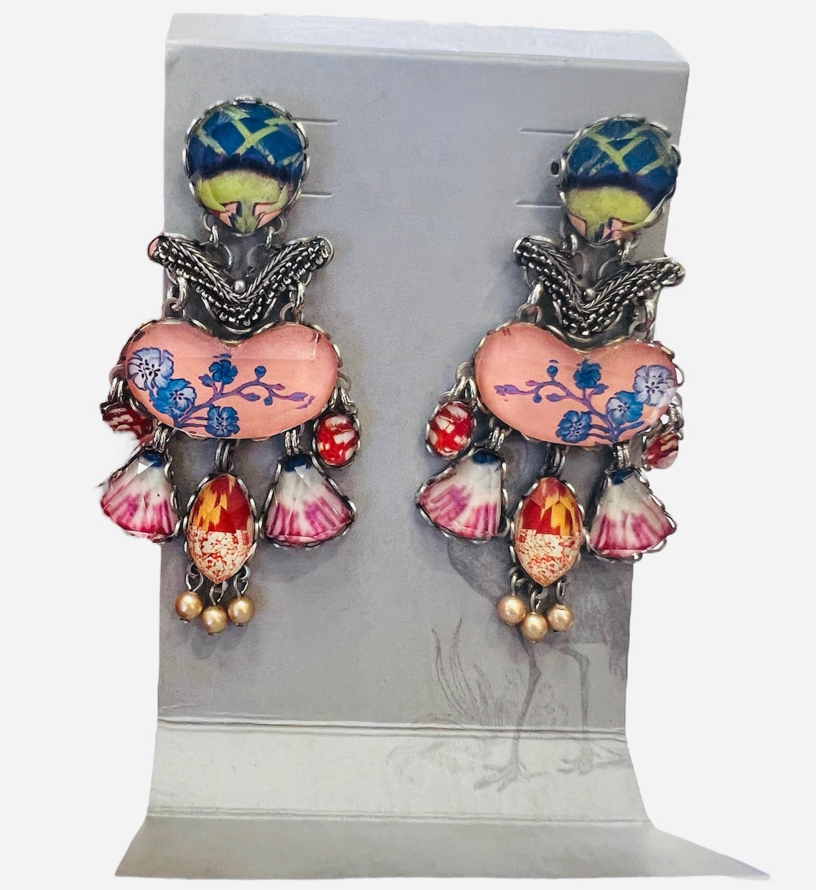 Ayalabar Multi Color Glass Earrings
