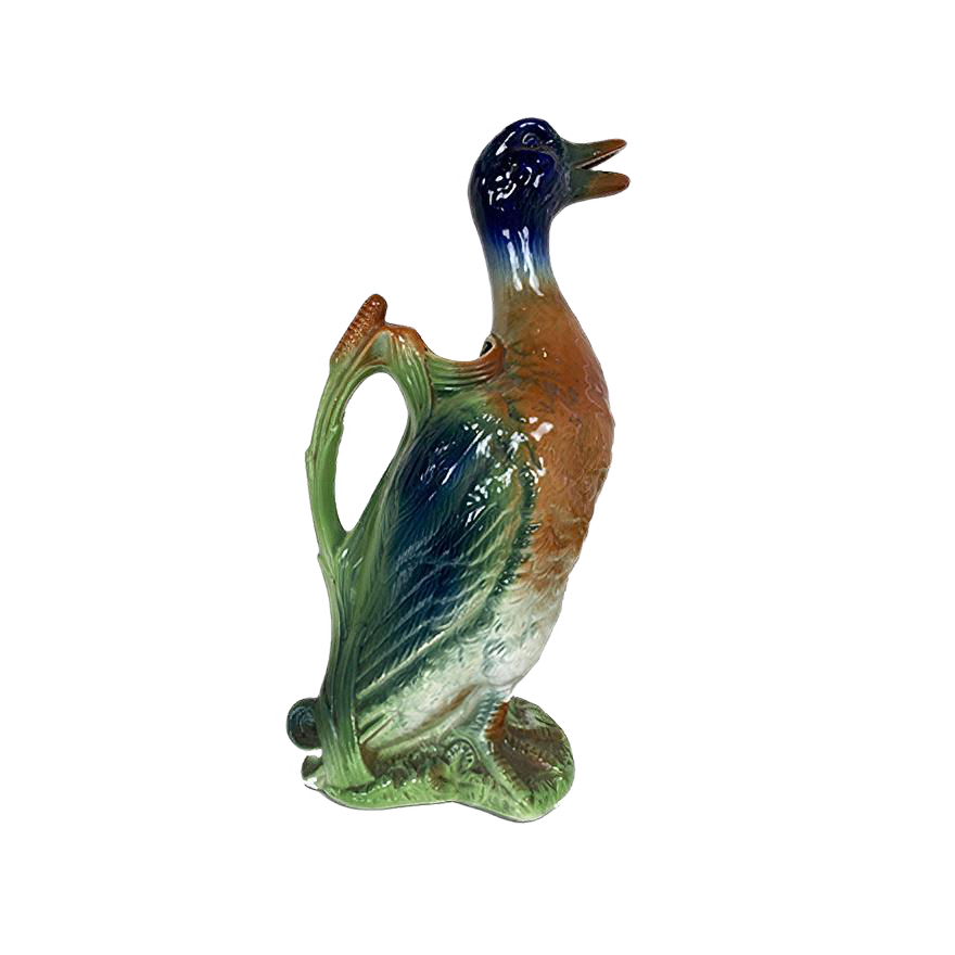 Majolica St Clement France  Duck / Mallard- Pitcher