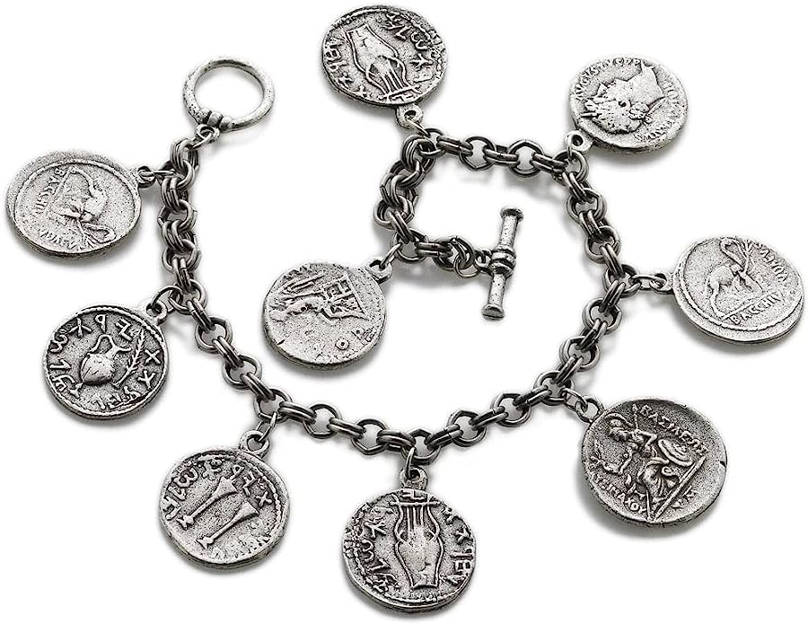 Museum Reproductions Roman Coin Charm Bracelet