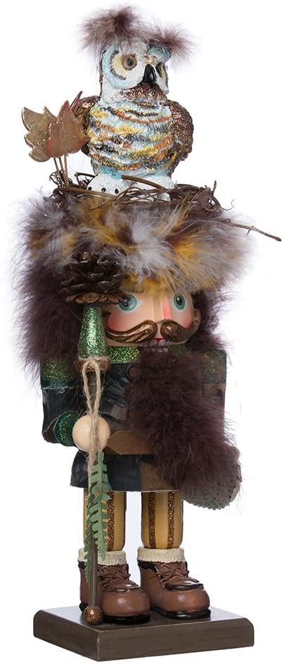 Kurt Adler Nutcracker - Hollywood Owl Hat Woodsman